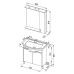 Тумба с раковиной Aquanet Донна 80 венге WH109653+00168942