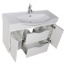 Тумба с раковиной Aquanet Франка 105 белая 00182330+00183055