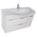 Тумба с раковиной Aquanet Франка 105 белая 00182330+00183055