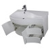 Тумба с раковиной Aquanet Сопрано 2-95 белая, лев. 00169395+00169631