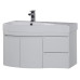 Тумба с раковиной Aquanet Сопрано 2-95 белая, лев. 00169395+00169631