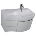 Тумба с раковиной Aquanet Сопрано 2-95 белая, прав. 00169396+00169633