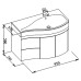 Тумба с раковиной Aquanet Сопрано 2-95 белая, прав. 00169396+00169633