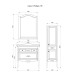 Зеркало ASB-Woodline Модерн 85 Патина серебро