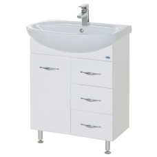 Тумба с раковиной Bellezza Стелла 65 с 3 ящиками
