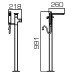 Смеситель Bravat Phillis F656101C-B3 для ванны с душем напольный