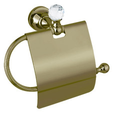 Держатель туалетной бумаги Cezares Olimp OLIMP-TRH-02-Sw с крышкой, бронза/Swarovski
