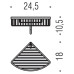 Полка Colombo Design Angolare B9616.000