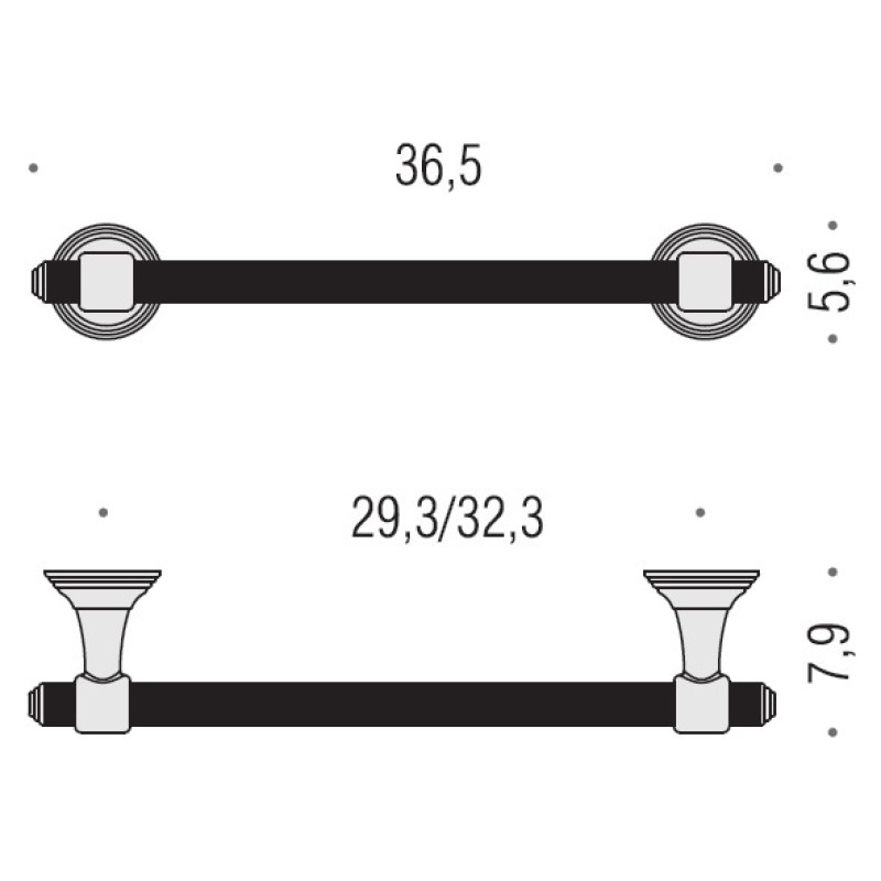 Полотенцедержатель Colombo Design Hermitage В3309.HPS золото