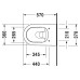 Чаша для унитаза подвесного Duravit ME by Starck 2528090000