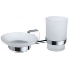 Стакан Fixsen Kvadro FX-61306+08 с мыльницей