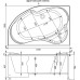 Акриловая ванна Francesca Avanti GALA 170x100 L с экраном и каркасом