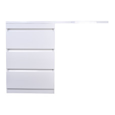 Тумба с раковиной Style Line Даллас 120 (3 ящ.)Люкс Plus напольная, белая