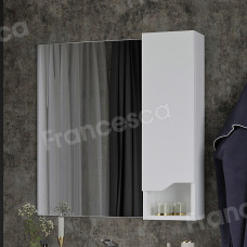 Зеркало-шкаф Венеция Неаполь 70 белый глянец